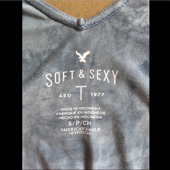 AEO Soft & Sexy Cold Shoulder Tie Sleeve Top - Picture 4 of 6